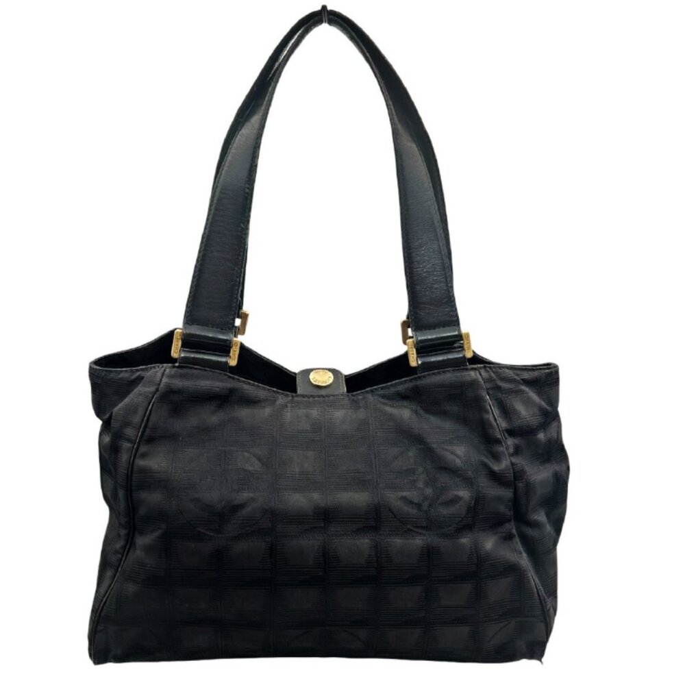 Chanel New Travel Line Tote MM Handbag Black Mini Bag